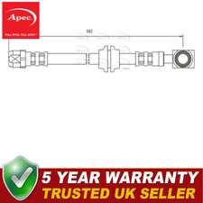 Apec Front Brake Hose Fits Mini Cooper 2001-2008 One 2001-2006 1.6 One D