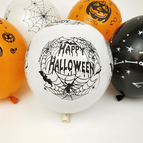 25Pcs 12" Assorted Halloween Printed Latex Balloons Celebration Party Favors - Picture 3 of 8