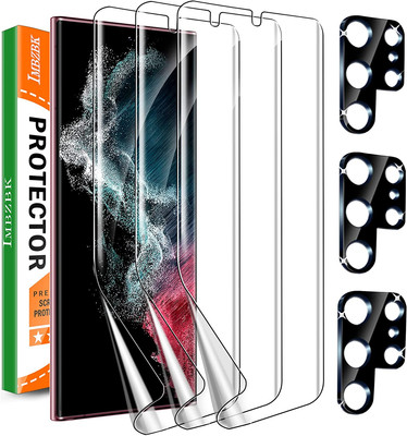 IMBZBK Für Samsung Galaxy S22 Ultra 5G Schutzfolie, 3 Stück Flexibilität TPU Fol
