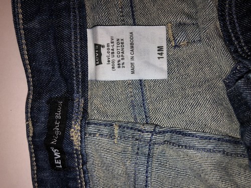 LEVIS Night Blues Womens Jeans Size 14M with Rhinestone Embellished Pocket - Picture 4 of 7