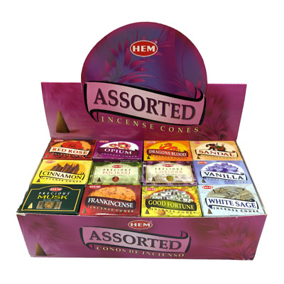 Hem Assorted Incense Cones - 120 Cones Total