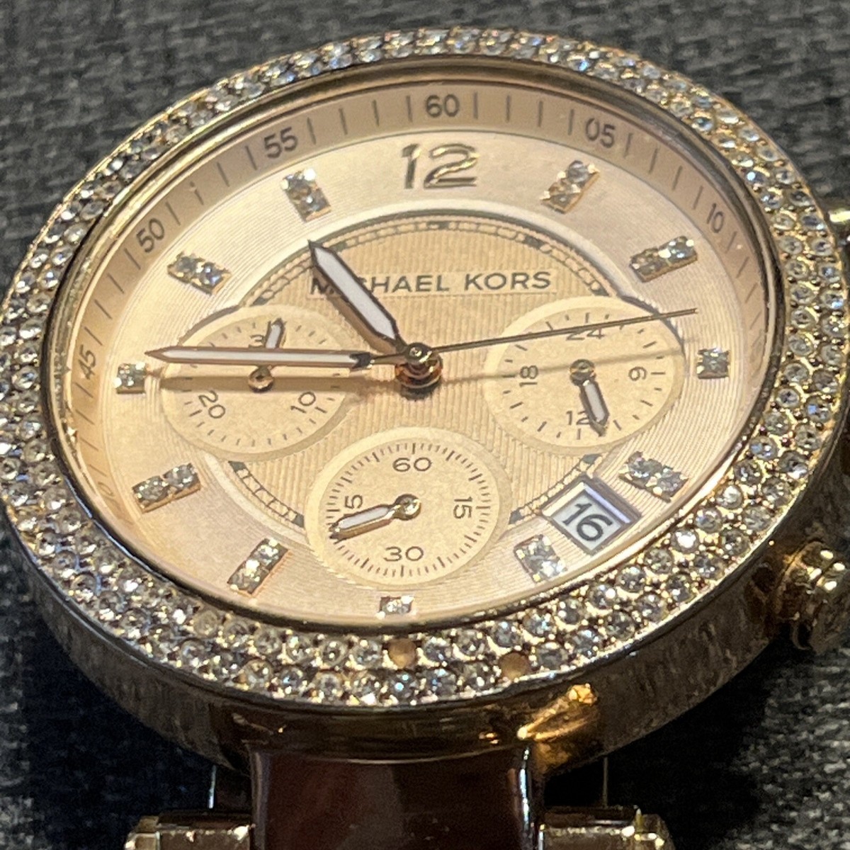 Michael Kors MK5538 Women\'s Parker Rose Gold-Tone and Tortoise Resin Glitz Watch Michael Kors Ladies Watch Parker MK5538 | Watches Prime main image 2