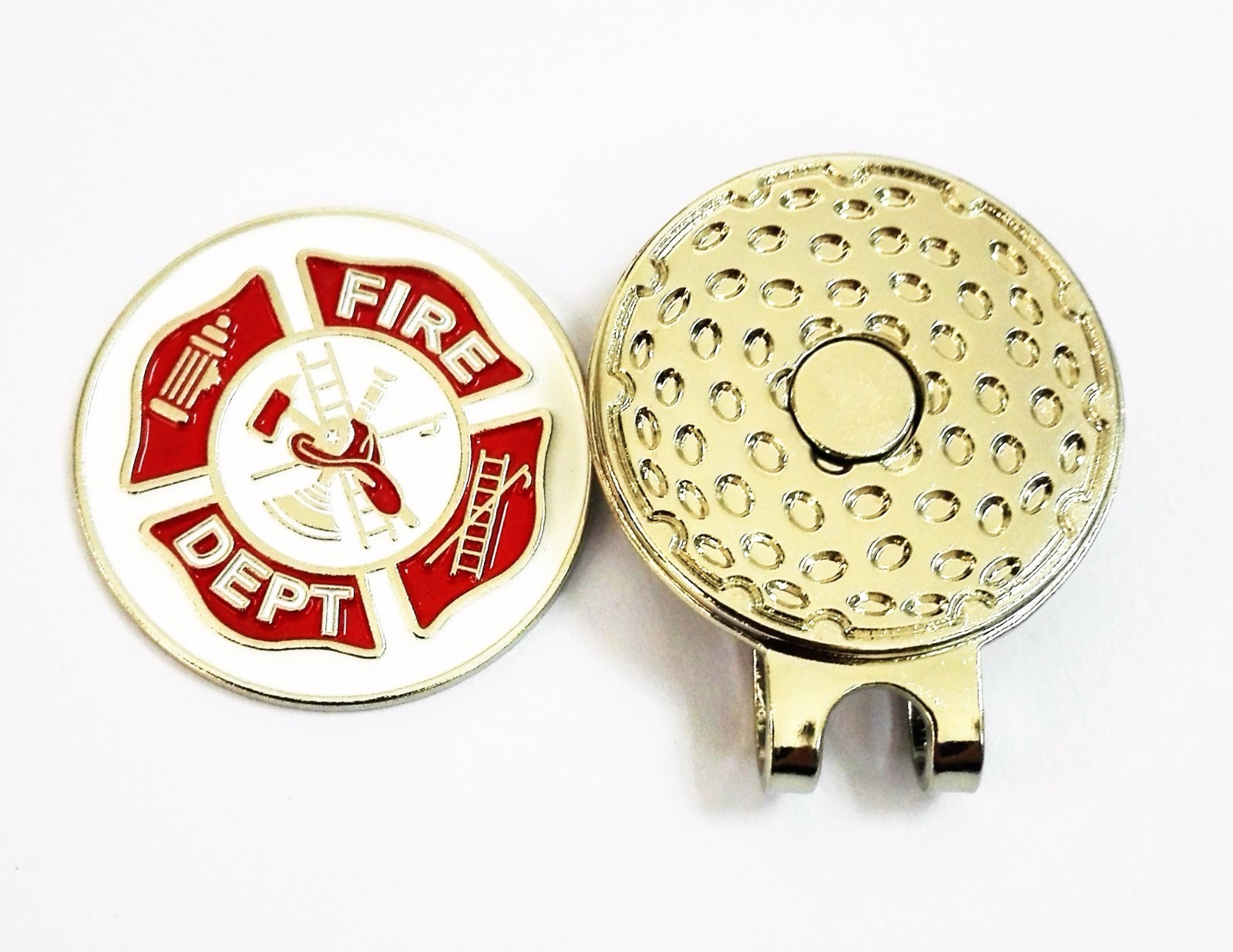 Golf Ball Marker Hat Clip Fire Department Firefighter US SELLER Fastest for sale online