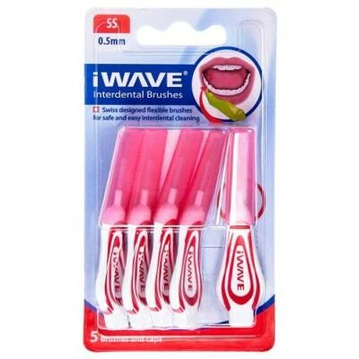 Oraldent iWAVE Interdentals Brush 0.50mm - Red - 5 Brushes x 6 Pack