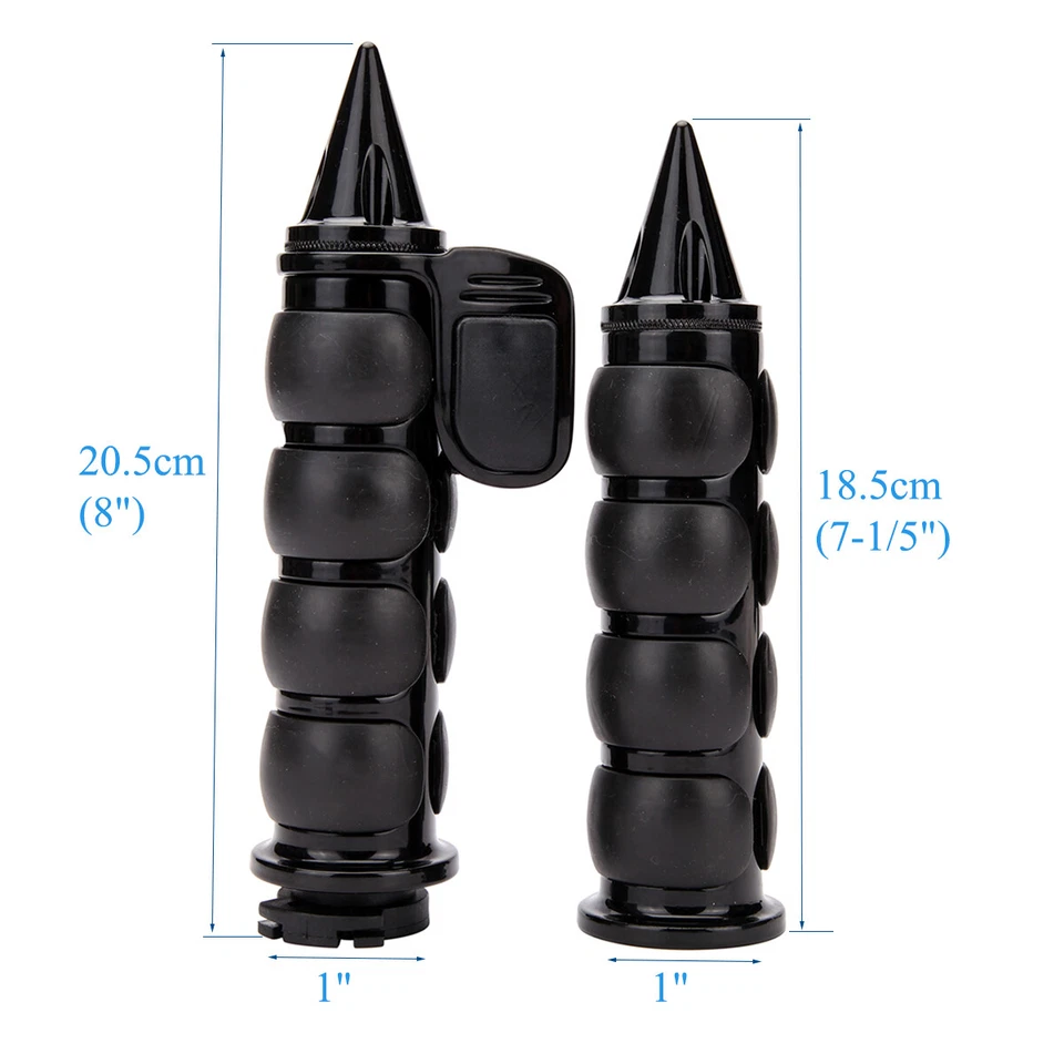 1" Motorcycle Black Handle Bar Hand Grips For Harley Sportster XL 1200 883 Iron - Image 2 of 4