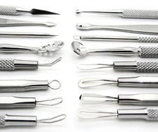 8 Pcs Professional Blackhead Comedone Pimple Blemish Acne Remover Tool Set Kit 