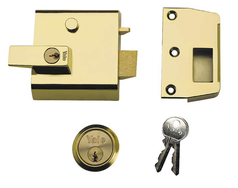 Yale Locks P1 Doppio Sicurezza Nightlatch 60mm Interasse Brasslux Finitura Visi