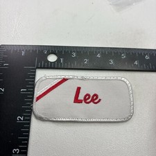 USED Recycled RED WHITE LEE NAME Patch For Uniform / Service / Workwear 95Z8