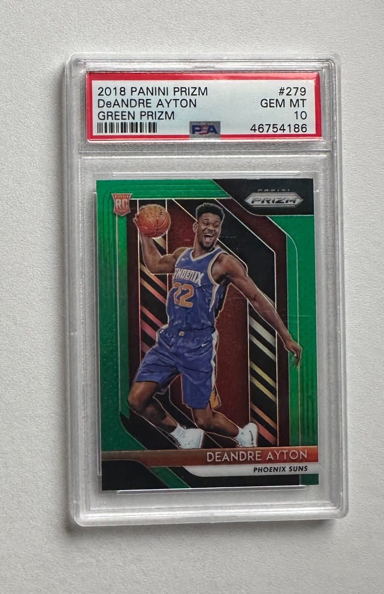 2018 Panini Prizm #279 DeAndre Ayton RC rookie green prizm PSA 10