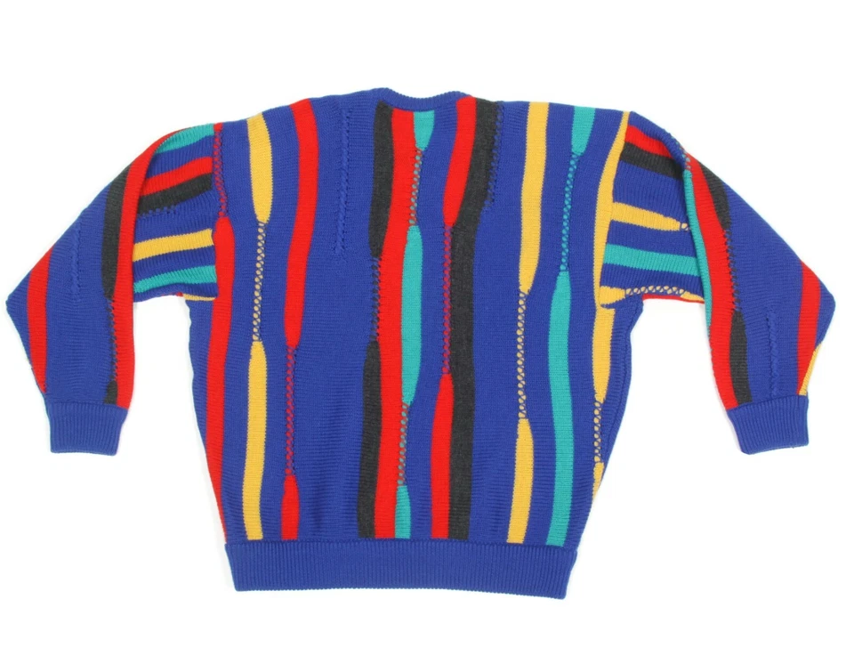 Vintage 2000s Coogi Abstract Style 3D Knit Grandpa Pure Wool Sweater sz L /422 - Image 3 of 4