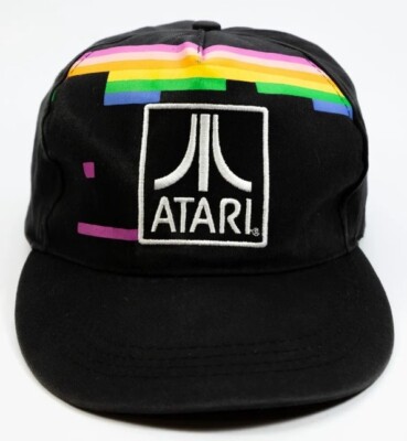 Atari Cap Hat Super Breakout Video Game Gamer Collectible Black. Rare! Fast Ship