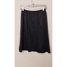 Vanity Fair 2943 Large Half Slip Black Large Soft Nylon Vintage  