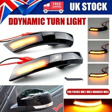 2PC LED Dynamic Mirror Indicator Turn Signal Light Ford Focus MK2 MK3 Mondeo MK4