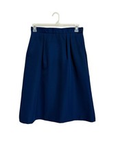 Vintage Polyester Skirt Size 16 Navy Blue Vintage Union Made