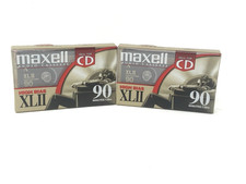 Maxell XLII 90 minutes High Bias Audio Cassette Tape Lot Of 2 New Sealed