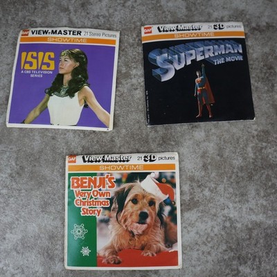 View Master 3D Reels Lot Isis Superman Benjis Very Own Christmas Story
