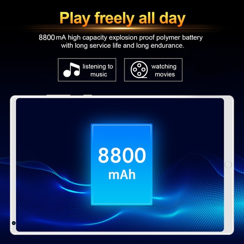 UK 8 Inch Tablet 8 Inch IPS 1920x1200 Octa Core CPU 4GB RAM 64GB ROM 8800mA TO - Picture 2 of 23