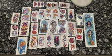 Multicolor Temporary Tattoos Lot - Unicorn, Mermaid, Animal, Heart 20pcs