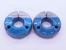 1 1/8 12 UNF 2A THREAD RING GAGES 1.125 1.1250 GO NO GO P.D.'S = 1.0691 & 1.0631