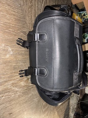 Sony LCS-VA2  Black PVC Camcorder Case Video Camera Bag w/Strap