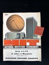 1970 NIT Semi-Finals College Basketball Program w/ Ticket Stub Maravich LSU ARMY