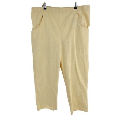 Vtg 80s Cascade Blues Yellow Mom Jeans Plus Size 18 High Rise Tapered Leg 80s