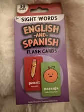 Fourstar Group USA English and Spanish Sight Words Flash Cards 36 Pack Ages 3+