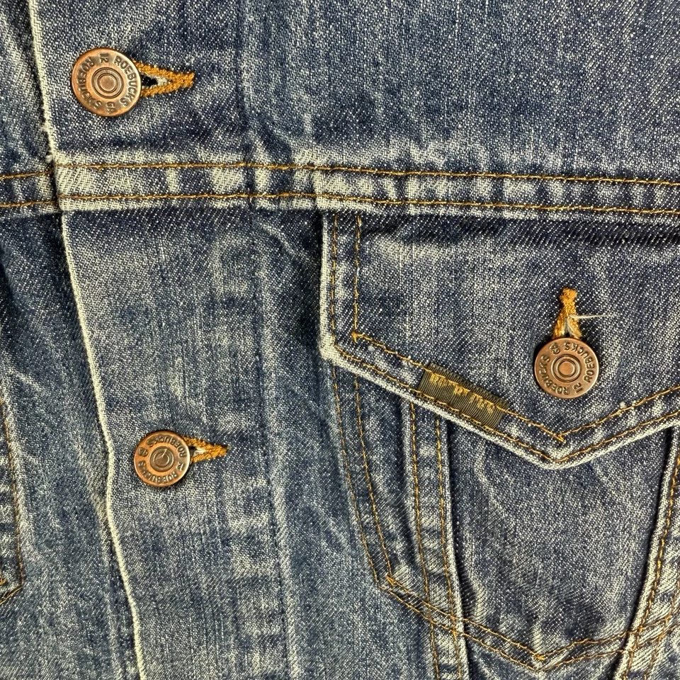 Chaqueta de mezclilla vintage Sears Roebucks Western Wear Trucker para hombre talla 42 azul Foto 4 de 4
