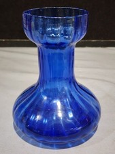 Cobalt Blue Handblown Ribbed Glass Bulb Forci...