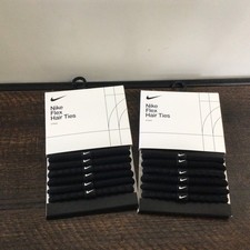 Nike Black Hair Ties 6 Pack Flex Headband Classic Original Package Set of 2