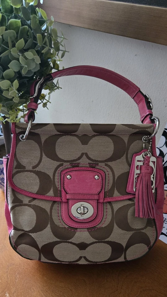 Bolso COACH Limited 70 Aniversario Willis Auténtico Rosa Tostado Usado en Excelente Condición EE. UU. Foto 4 de 4