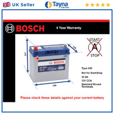 Battery fits TALBOT SAMBA EXPRESS 180 160 SUNBEAM AVENGER Bosch 049 New