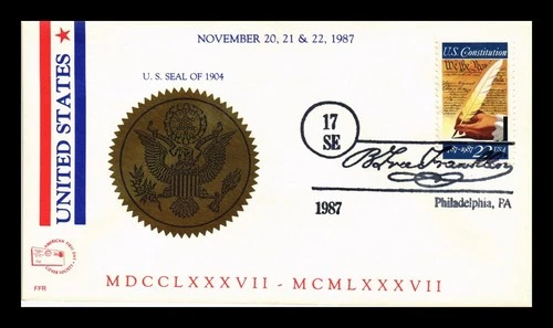 SIGNING OF CONSTITUTION BICENTENNIAL FDC SCOTT 2360 AFDCS CACHET US COVER