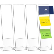 4 Pcs Multifunction Computer Monitor Memo Board, Clear Acrylic Monitor Sticky...