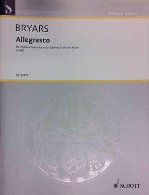 Allegrasco - für Sopransaxophon (Klarinette) und Klavier. Edition Schott ED 1287