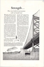 National Lead Company Original 1926 Red-Lead Steel Protection Print Ad
