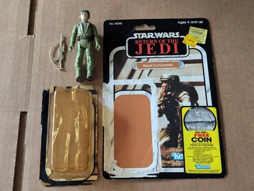 Star Wars RotJ 1983 Rebel Commando 100% Complete 77 Back Card w/ Bubble NO REPRO