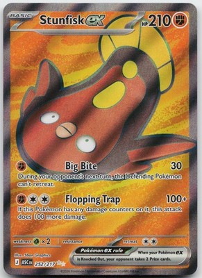 Stunfisk ex 252/217 Ultra Rare Ascended Heroes Pokemon Holo Near Mint