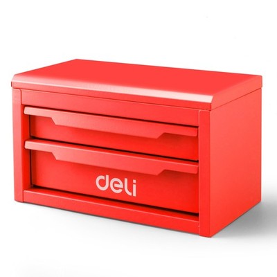 Mini Tool with 2 Drawers and Top Storage, Small Metal Tool for Garage, Office...