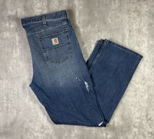 Carhartt Blue Relaxed Fit Jeans Mens size 38x30 Workwear Utility