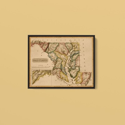 Vintage Maps - Maryland - Art Print on Paper or Canvas