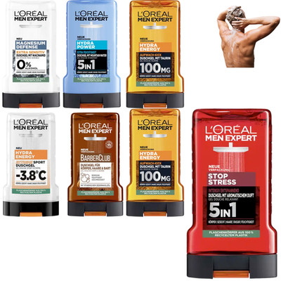 3x 250ml Loreal Men Duschgel Sortiment Große Auswahl für Haut, Haare und Bart