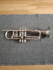 Vintage Conn New Wonder Cornet, Circa 1937. Gold Washed Bell. As is condition.