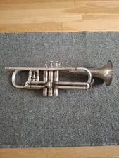 Vintage Conn New Wonder Cornet, Circa 1937. Gold Washed Bell. As is condition. 