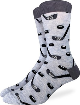 Mens Hockey Sticks And Pucks Socks Adult Fits Shoe Size 712 Hosiery Set
