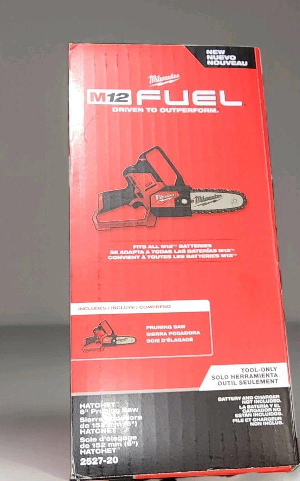 Nuevo Milwaukee 2527-20 M12 FUEL HATCHET 6 pulgadas sierra de podar barra y cadena sin escobillas Foto 3 de 4