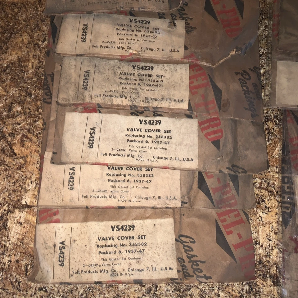 Juegos de juntas vintage Packard 6, Hudson 6, Terraplane 6NOS Foto 2 de 4