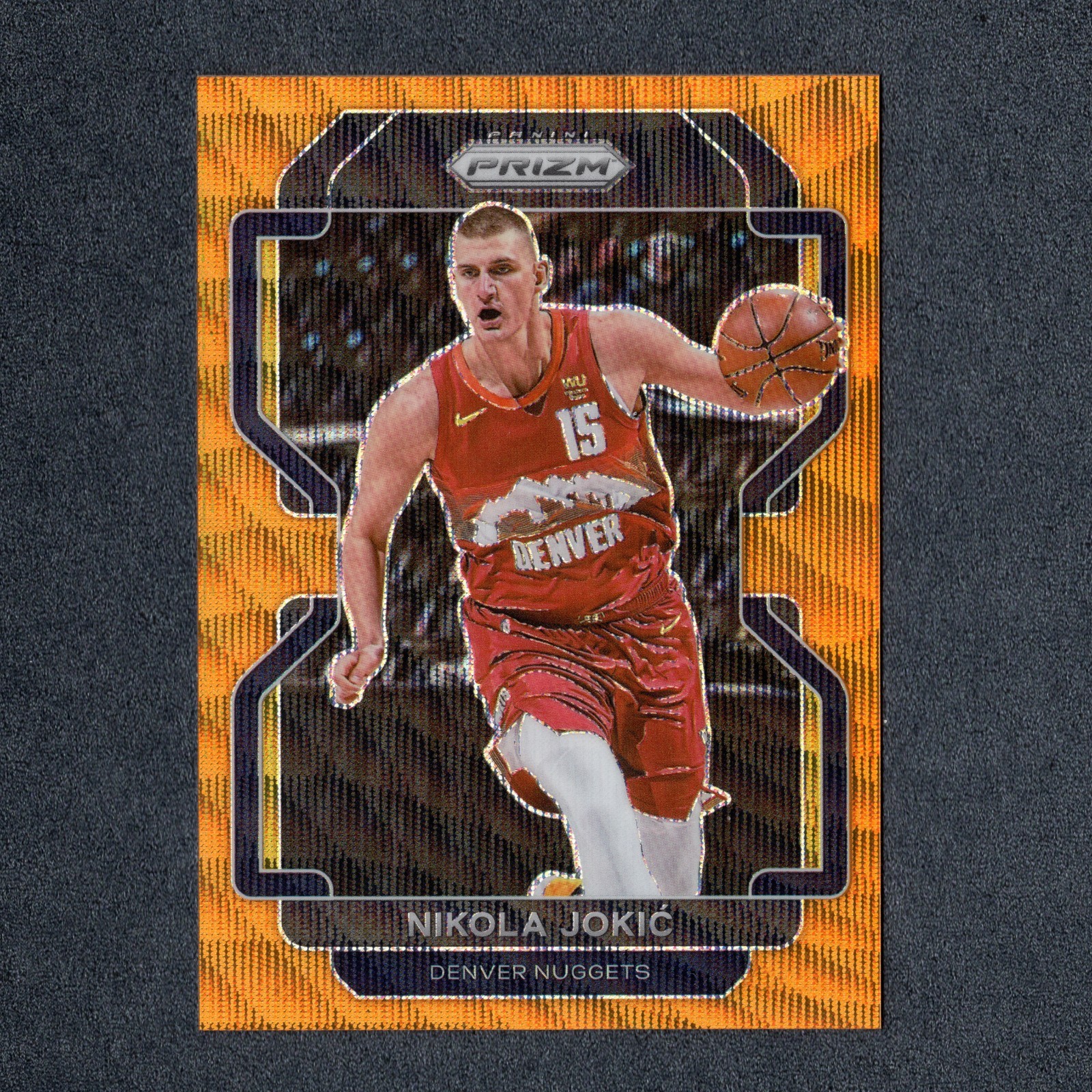 2021-22 Panini Prizm Nikola Jokic Orange Wave Prizm 55/60 #YB