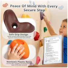 32 Multi-Size Rock Wall Grips Playground Climbing Holds