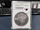 1879-S $1 Morgan Silver Dollar Anacs MS 64 Old Mini Soap Box Holder (IJ)